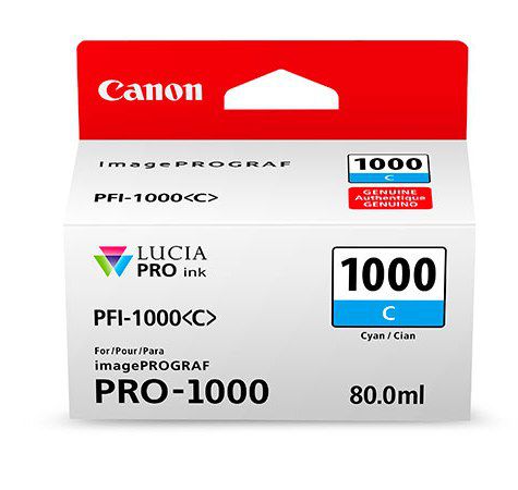Картридж для плоттеров  Canon PFI-1000C Cyan 80 мл (0547C001)