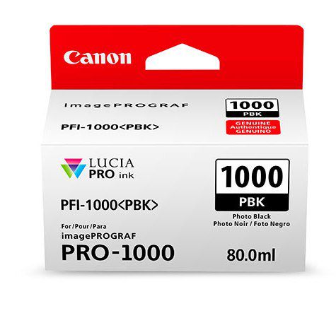 Картридж для плоттеров  Canon PFI-1000PBK Photo Black 80 мл (0546C001)
