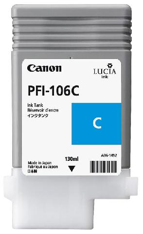 Картридж для плоттеров  Canon PFI-106C Cyan 130 мл (6622B001)