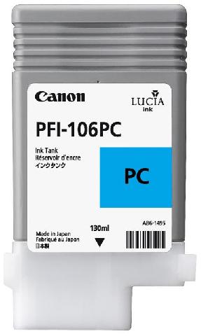 Картридж для плоттеров  Canon PFI-106PC Photo Cyan 130 мл (6625B001)