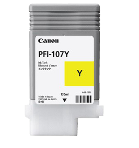 Картридж для плоттеров  Canon PFI-107Y Yellow 130 мл (6708B001)