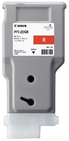 Картридж для плоттеров  Canon PFI-206R Red 300 мл (5309B001)