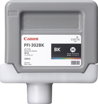 Картридж для плоттеров  Canon PFI-302BK Black 300 мл (2216B001)