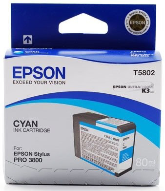 Картридж для плоттеров  Epson T5802 Cyan 80 мл (C13T580200)