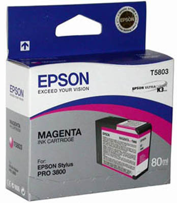 Картридж для плоттеров  Epson T580A Vivid Magenta 80 мл (C13T580A00)
