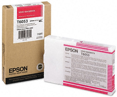 Картридж для плоттеров  Epson T6053 Vivid Magenta 110 мл (C13T605300)