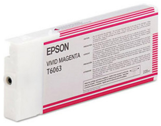 Картридж для плоттеров  Epson T6063 Vivid Magenta 220 мл (C13T606300)