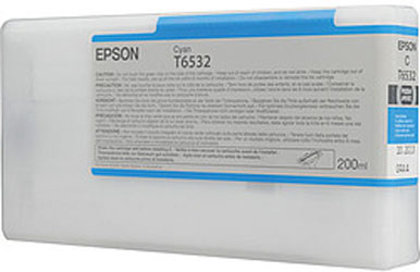 Картридж для плоттеров  Epson T6532 Cyan 200 мл (C13T653200)