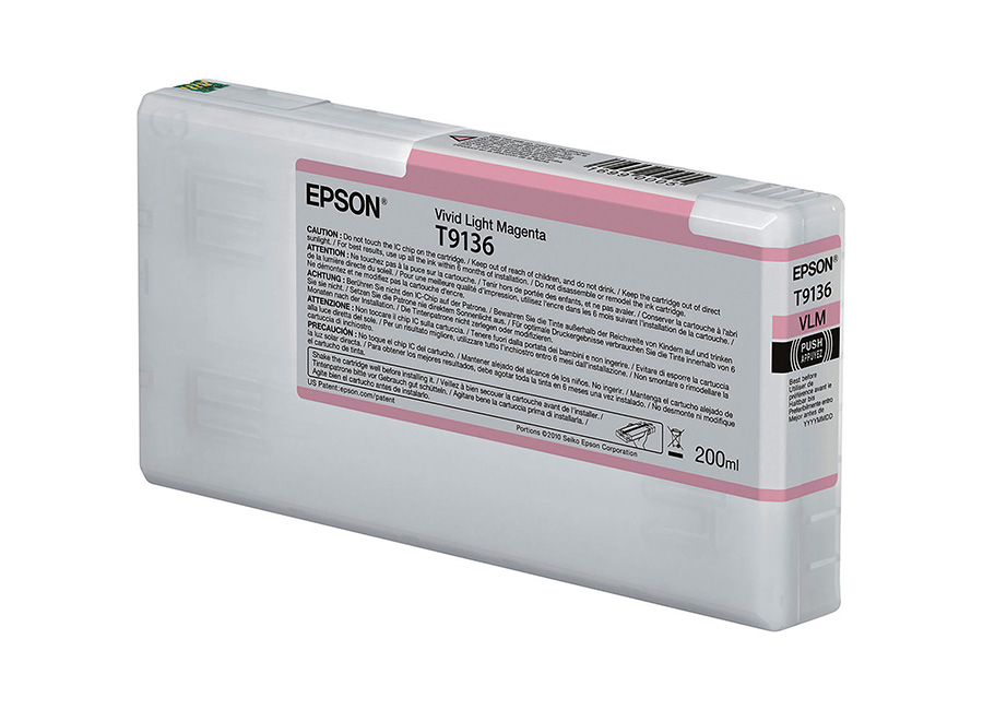 Картридж для плоттеров  Epson T9136 Vivid light magenta 200 мл (C13T913600)