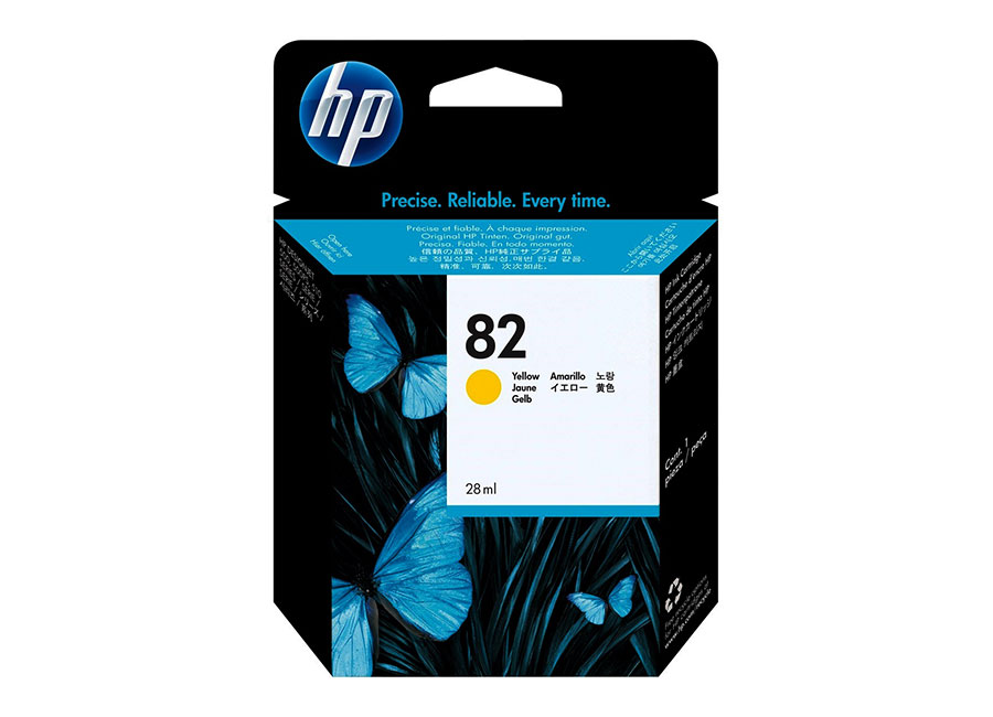 Картридж для плоттеров  HP 82 Yellow 28 мл (CH568A)