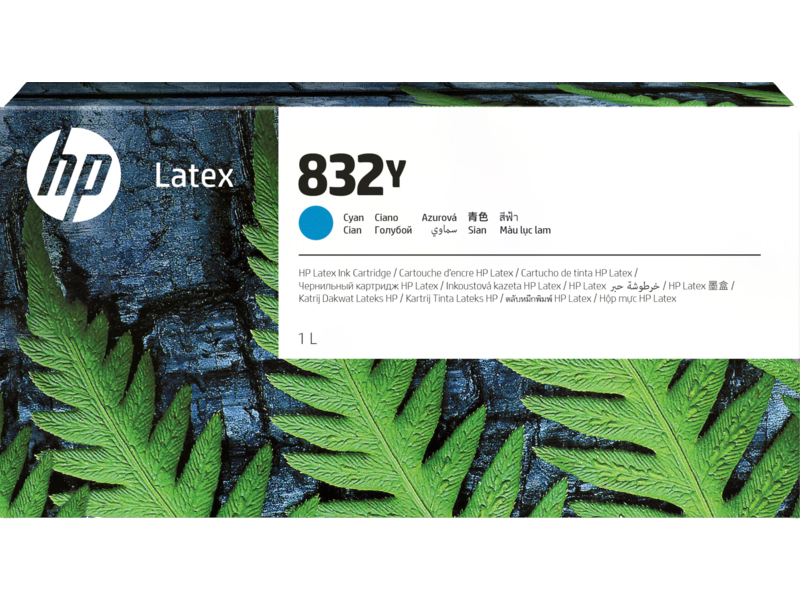 Картридж для плоттеров  HP 832Y Cyan Latex Ink Cartridge 1л (4UV06A)