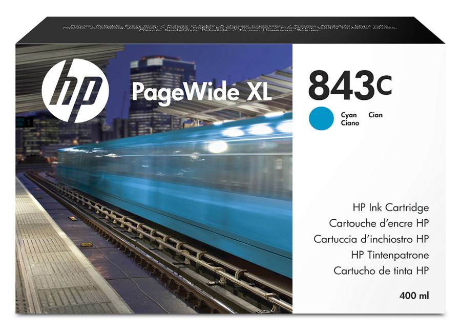 Картридж для плоттеров  HP 843C PageWide XL голубой (C1Q66A)