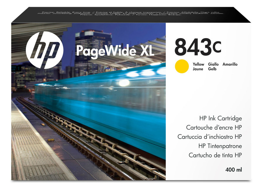 Картридж для плоттеров  HP 843C PageWide XL желтый (C1Q68A)
