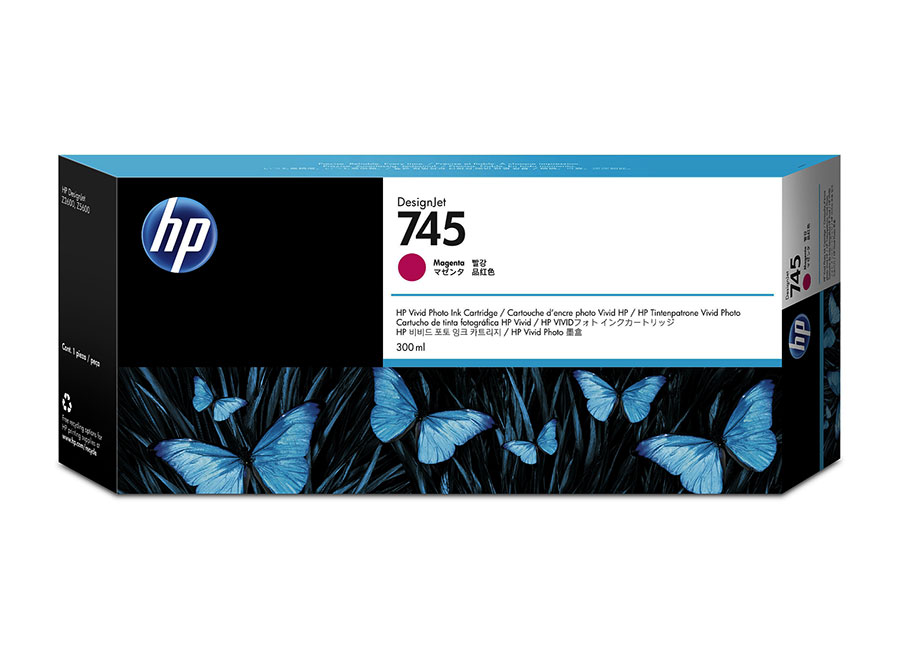Картридж для плоттеров  HP DesignJet 745 Magenta 300 мл (F9K01A)