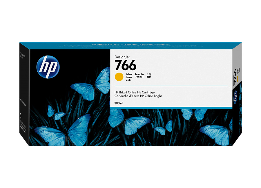 Картридж для плоттеров  HP DesignJet 766 Yellow 300 мл (P2V91A)