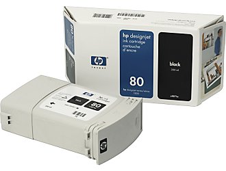 Картридж для плоттеров  HP DesignJet 80 Black 350 мл (C4871A)