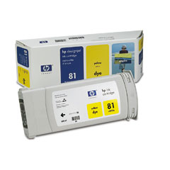Картридж для плоттеров  HP DesignJet 81 Dye Yellow 680 мл (C4933A)