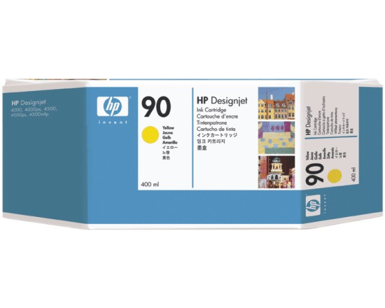 Картридж для плоттеров  HP DesignJet 90 Yellow 400 мл (C5065A)