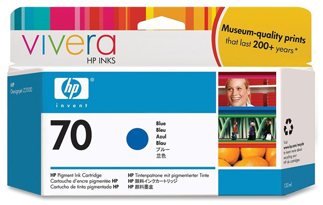 Картридж для плоттеров  HP Vivera 70 Blue 130 мл (C9458A)