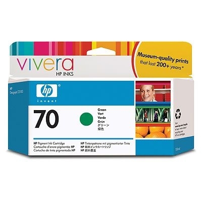 Картридж для плоттеров  HP Vivera 70 Green 130 мл (C9457A)