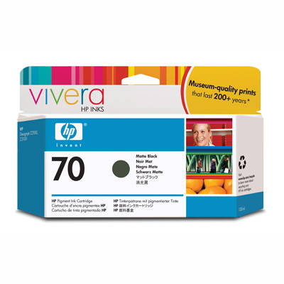 Картридж для плоттеров  HP Vivera 70 Matte Black 130 мл (C9448A)