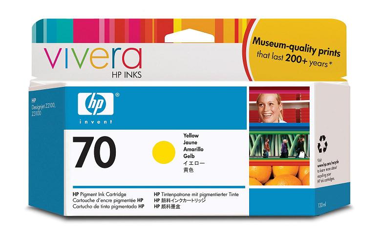 Картридж для плоттеров  HP Vivera 70 Yellow 130 мл (C9454A)