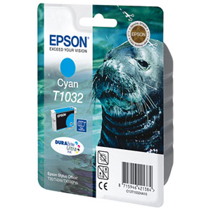Картридж экстраповышенной емкости с голубыми чернилами Epson T1032 (C13T10324A10)