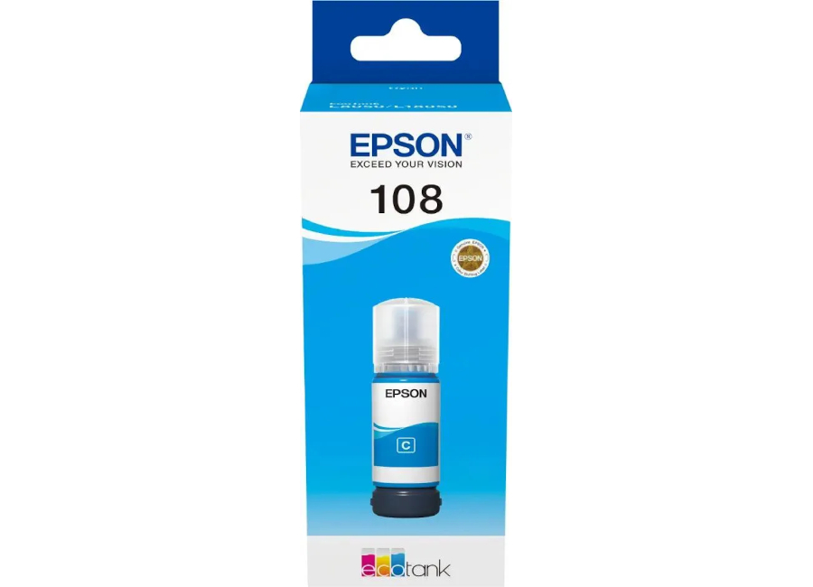 Картридж Epson 108 голубой (C13T09C24A)