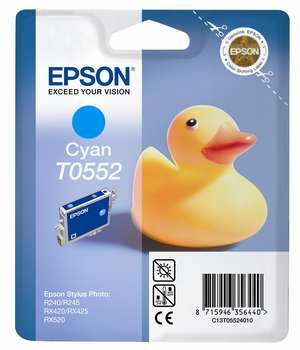 Картридж с голубыми чернилами Epson T0552 для RX520