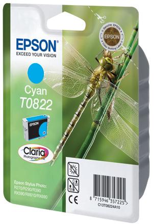 Картридж с голубыми чернилами Epson T0822 (C13T11224A10)