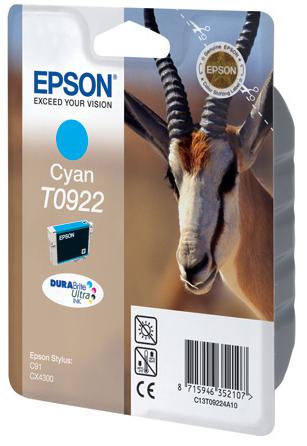 Картридж с голубыми чернилами Epson T0922 (C13T10824A10)