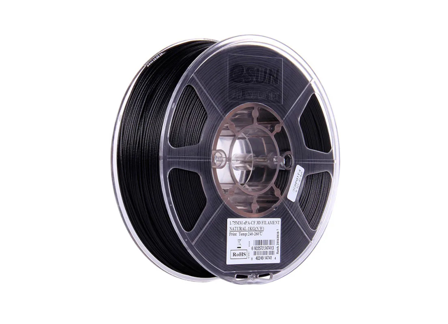 Катушка пластика ePA-CF ESUN 1.75  1 кг Carbon Fiber черная