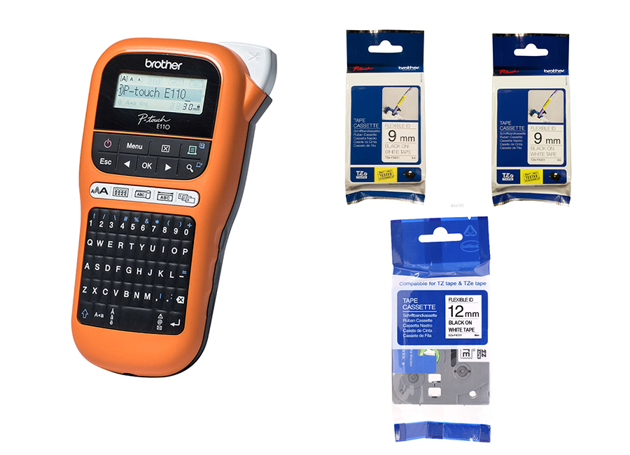 Комплект Brother PTE110VP с лентами 4 х TZE231