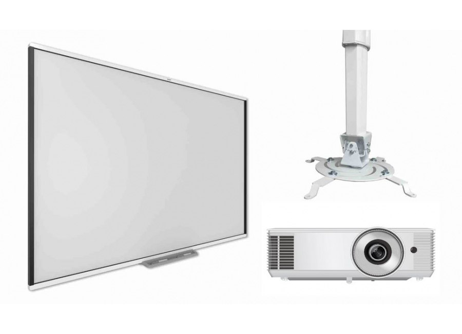 Комплект SBM777EXD102ST: интерактивная доска SMART Board M787V с проектором EXD203STW и настенно-потолочным креплением