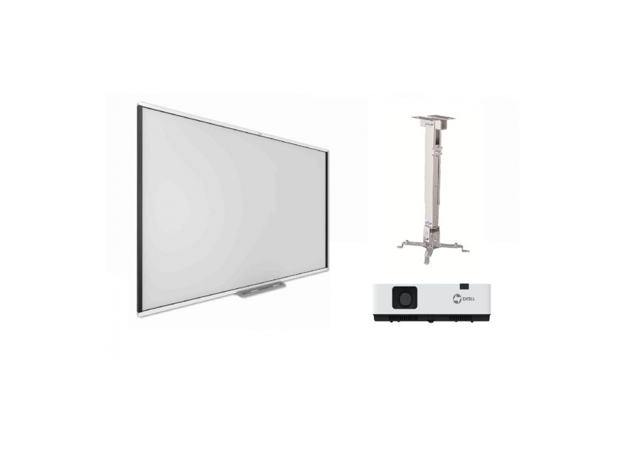 Комплект SBM787EXL201L в составе: интерактивная доска SMART Board SBM787 с проектором EXL201 и потолочное креплением