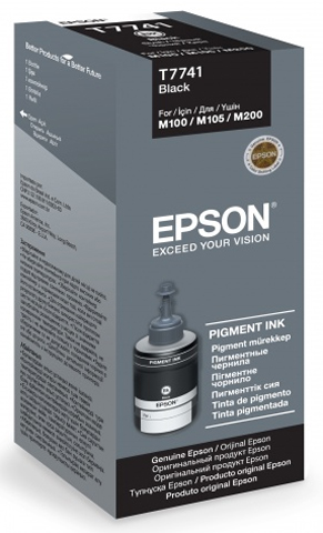 Контейнер с черными чернилами Epson T7741 для M100