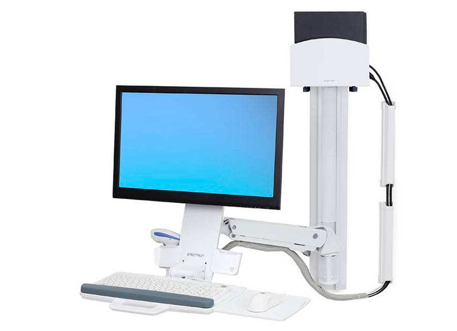 Крепление  Ergotron «Рука» StyleView без рабочей поверхности и с малым держателем CPU (45-273-216)