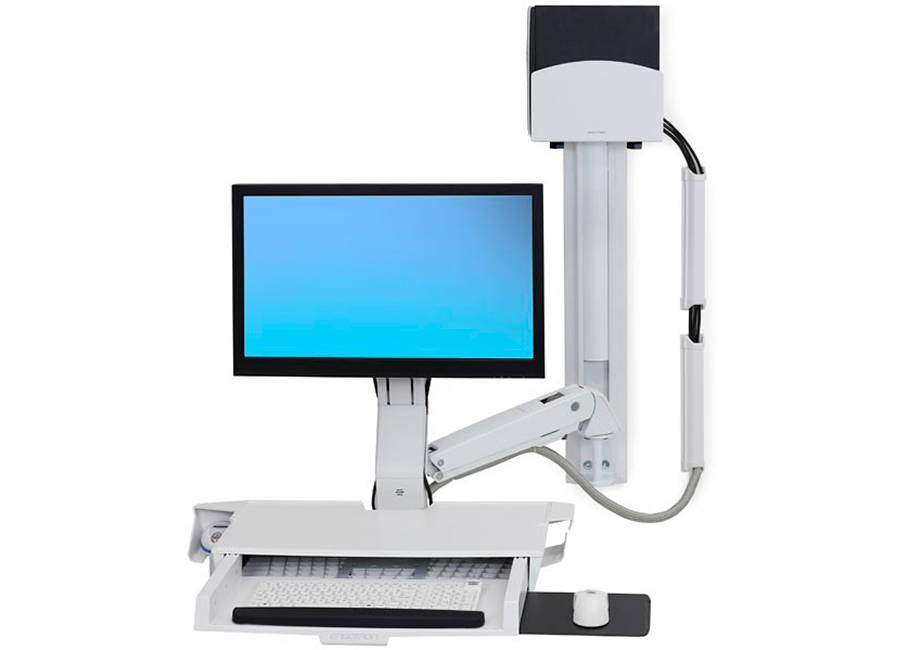 Крепление  Ergotron «Рука» StyleView с рабочей поверхностью и малым держателем CPU (45-272-216)