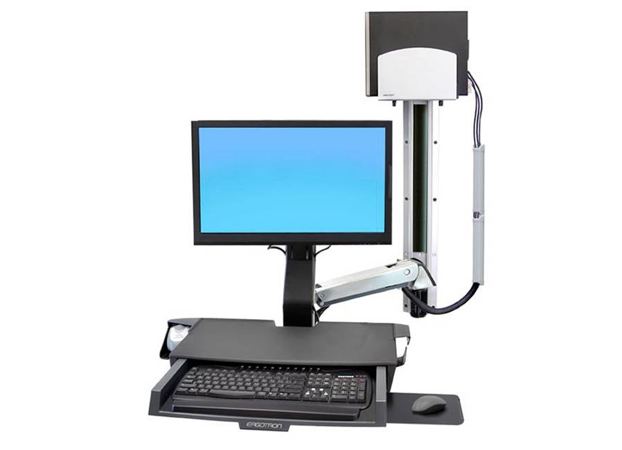 Крепление  Ergotron «Рука» StyleView с рабочей поверхностью и средним держателем CPU (45-270-026)