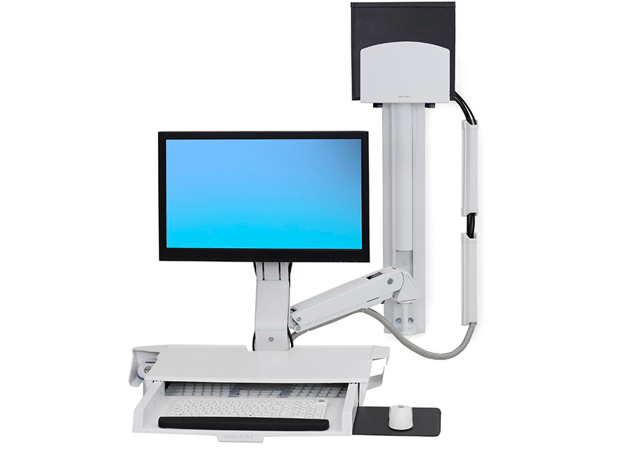 Крепление  Ergotron «Рука» StyleView с рабочей поверхностью и средним держателем CPU (45-270-216)