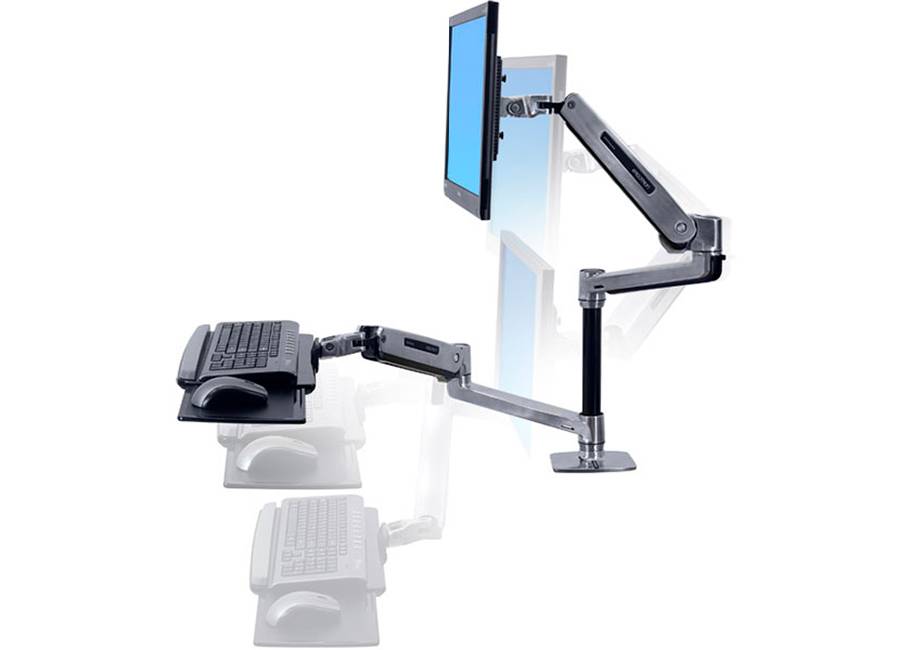 Крепление  Ergotron WorkFit-LX двойное настольное (45-405-026) Sit-Stand для монитора