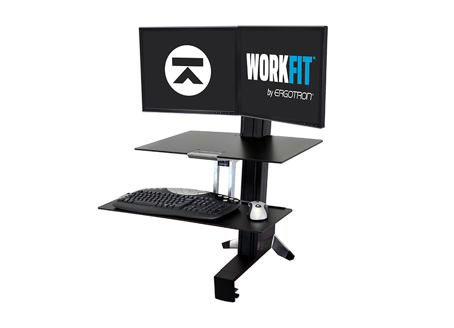 Крепление  Настольное рабочее место под два монитора Ergotron WorkFit-S (33-349-200)