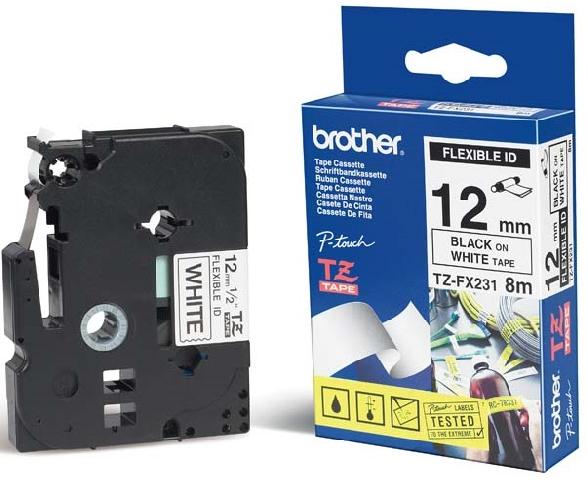 Лента для наклеек эластичная Brother TZE-FX231