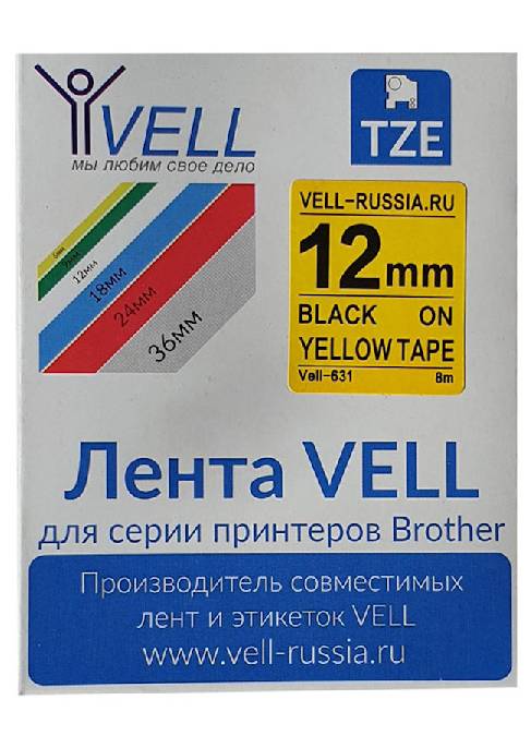 Лента Vell VL-631 (Brother TZE-631