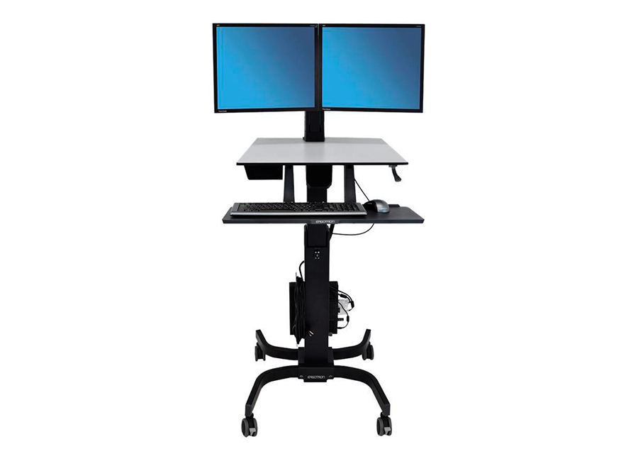 Мобильное рабочее место для двух мониторов Ergotron WorkFit-C Dual Sit-Stand Workstation (24-214-085)