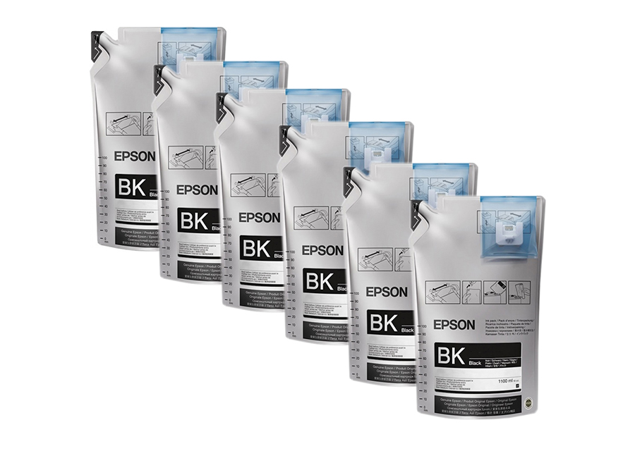 Набор из шести контейнеров Epson UltraChrome DS Ink Black 1100 мл (C13T46D140)