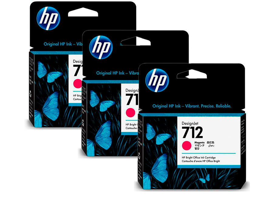 Набор картриджей HP DesignJet 712 Magenta 3x29 мл (3ED78A)