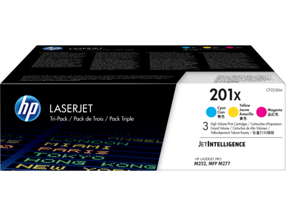 Набор цветных картриджей HP 201X CF253XM