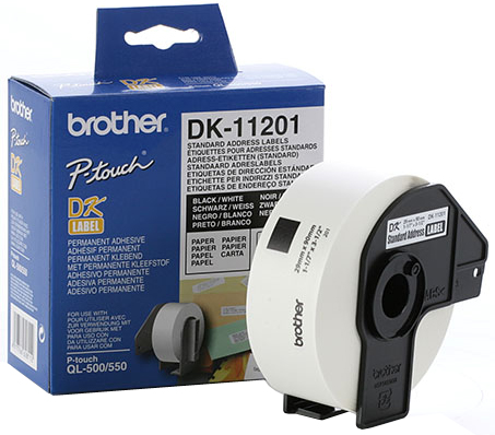 Наклейки адресные Brother DK11201