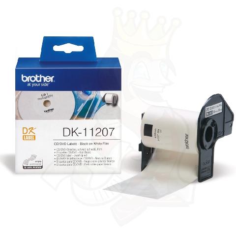 Наклейки на CD/DVD диски Brother DK11207